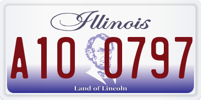 IL license plate A100797