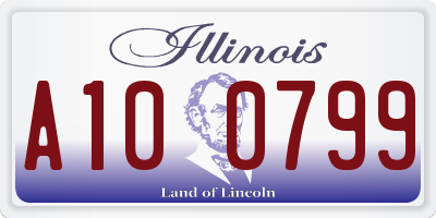 IL license plate A100799