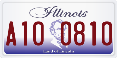 IL license plate A100810
