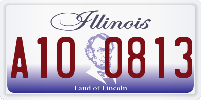 IL license plate A100813