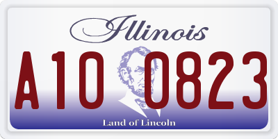 IL license plate A100823