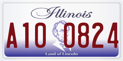 IL license plate A100824