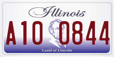 IL license plate A100844