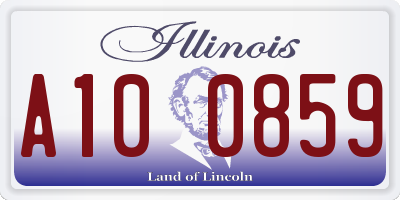 IL license plate A100859