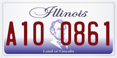 IL license plate A100861