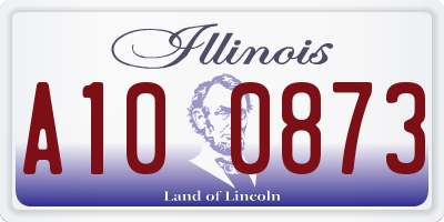 IL license plate A100873