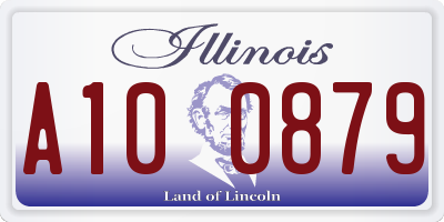 IL license plate A100879