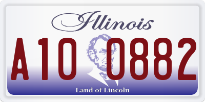 IL license plate A100882