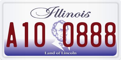 IL license plate A100888