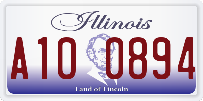 IL license plate A100894