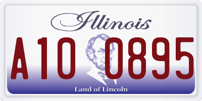 IL license plate A100895