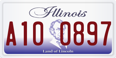 IL license plate A100897