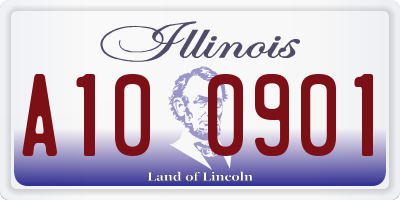 IL license plate A100901