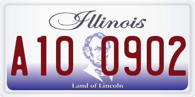 IL license plate A100902