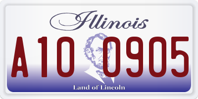 IL license plate A100905