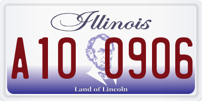 IL license plate A100906