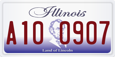 IL license plate A100907