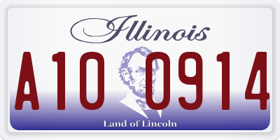 IL license plate A100914