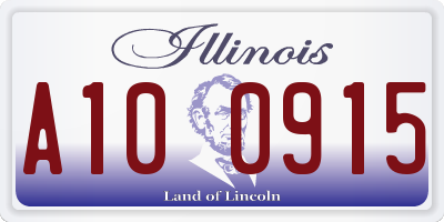 IL license plate A100915