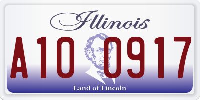 IL license plate A100917