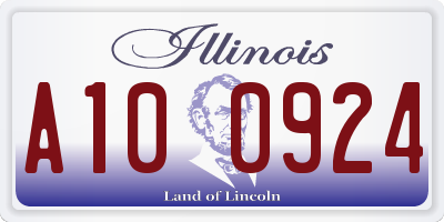 IL license plate A100924
