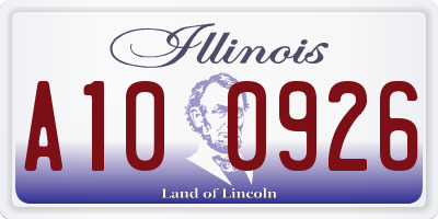 IL license plate A100926