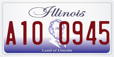 IL license plate A100945