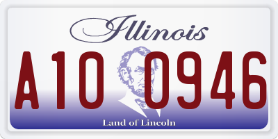 IL license plate A100946