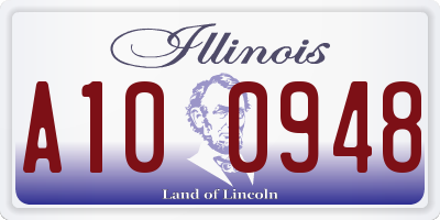 IL license plate A100948