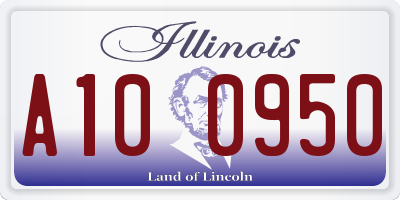 IL license plate A100950