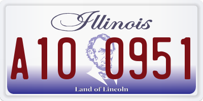 IL license plate A100951
