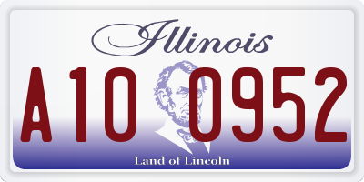 IL license plate A100952