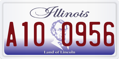 IL license plate A100956