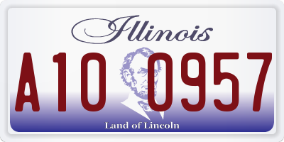 IL license plate A100957