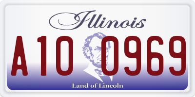 IL license plate A100969