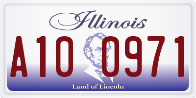 IL license plate A100971