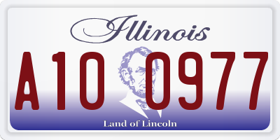 IL license plate A100977