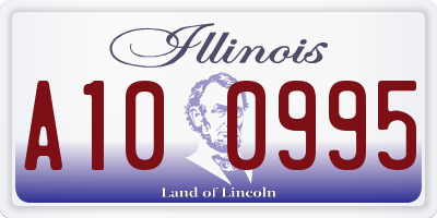 IL license plate A100995