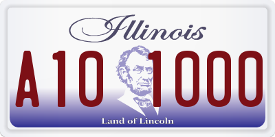 IL license plate A101000