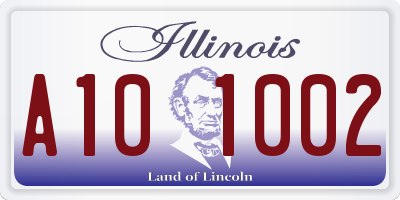 IL license plate A101002