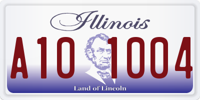 IL license plate A101004