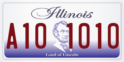 IL license plate A101010