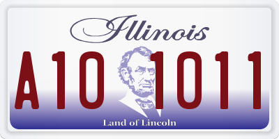IL license plate A101011
