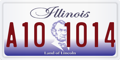 IL license plate A101014