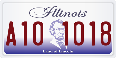 IL license plate A101018