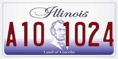 IL license plate A101024