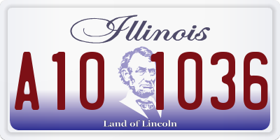 IL license plate A101036