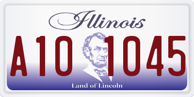 IL license plate A101045