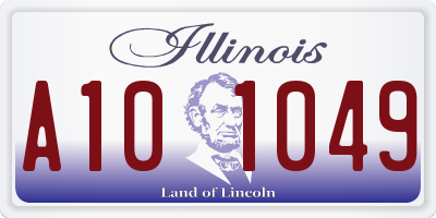 IL license plate A101049