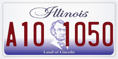 IL license plate A101050